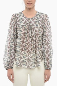 【本日5の付く日ポイント4倍!!】 ISABEL MARANT イザベル マラン シャツ HT0078FA A1J35I 23EC レディース LONG SLEEVED PRINTED SILK BLOUSE 【関税・送料無料】【ラッピング無料】 dk