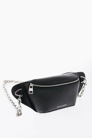ALEXANDER MCQUEEN アレキサンダー マックイーン バックパック 7353171AAJO 1000 メンズ LEATHER BUM BAG WITH CHAIN SHOULDER STRAP 【関税・送料無料】【ラッピング無料】 dk