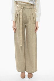 MAX MARA マックス マーラ パンツ 2311310232600 002 レディース LINEN BLEND SLOGAN PANTS WITH GATHERS 【関税・送料無料】【ラッピング無料】 dk