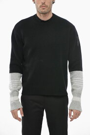 NEIL BARRETT ニール バレット ニットウェア BMA1098B P606C 1537 メンズ WOOL AND CASHMERE BLND SWEATER WITH CONTRASTING SLEEVES 【関税・送料無料】【ラッピング無料】 dk