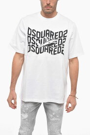 【本日5の付く日ポイント4倍!!】 DSQUARED2 ディースクエアード トップス S74GD1089 S23009 100 メンズ CREW NECK SHARK SLOUCH FIT T-SHIRT WITH PRINT 【関税・送料無料】【ラッピング無料】 dk