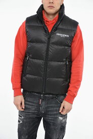 DSQUARED2 ディースクエアード ジャケット S74FB0303 S76627 900 メンズ QUILTED VEST WITH LOGO PRINT 【関税・送料無料】【ラッピング無料】 dk