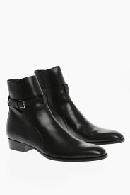 【本日5の付く日ポイント4倍!!】 SAINT LAURENT PARIS イヴ サンローラン ブーツ 663414 1YL00 1000 メンズ LEATHER MARRAKESH BOOTS WITH STRAP 【関税・送料無料】【ラッピング無料】 dk