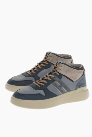 HOGAN ホーガン スニーカー HXM5800EL503VD0YBY メンズ SUEDE SLASH HIGH-TOP SNEAKERS WITH CONTRAST LACE 【関税・送料無料】【ラッピング無料】 dk