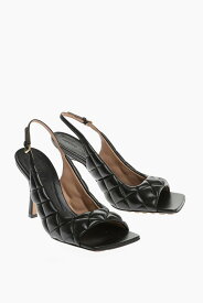 BOTTEGA VENETA ボッテガ ヴェネタ パンプス 729765 VBRR0 1000 レディース SLINGBACK QUILTED LEATHER SANDALS HEEL 10 CM 【関税・送料無料】【ラッピング無料】 dk