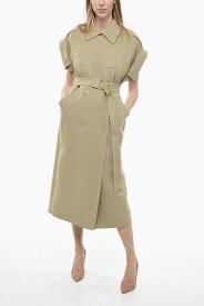 MAX MARA マックス マーラ ドレス GIRELLOLI 001 レディース SFILATA DOUBLE-BREASTED GIRELLO TRENCH DRESS WITH SHORT SLEE 【関税・送料無料】【ラッピング無料】 dk