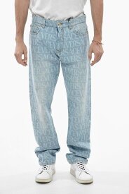 VERSACE ヴェルサーチ デニム 1007837 1A07661 1D380 メンズ LIGHT WASH MITCHEL DENIMS WITH ALL OVER LOGOED PATTERN 【関税・送料無料】【ラッピング無料】 dk