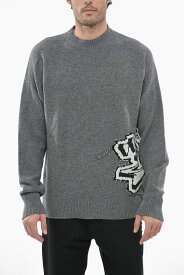 OFF WHITE オフホワイト ニットウェア OMHE125F22KNI001 0610 メンズ SEASONAL CREW NECK GRAFFITI CHUNKY WOOL SWEATER 【関税・送料無料】【ラッピング無料】 dk