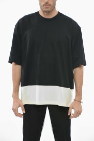 NEIL BARRETT ニール バレット トップス PBJT169V U530C 3531 メンズ SLIM FIT DOUBLE LAYER CREW-NECK T-SHIRT 【関税・送料無料】【ラッピング無料】 dk