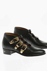 GUCCI グッチ ブーツ 69910306F001000 メンズ LEATHER ANKLE BOOTS WITH BUCKLES 【関税・送料無料】【ラッピング無料】 dk
