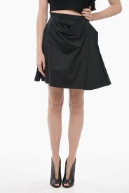 ALEXANDER MCQUEEN アレキサンダー マックイーン スカート 745664QAABC 1000 レディース MINISKIRT WITH SIDE DRAPE 【関税・送料無料】【ラッピング無料】 dk