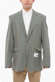 【本日5の付く日ポイント4倍!!】 MIHARA YASUHIRO ミハラヤスヒロ ジャケット A10JK031PL KHK メンズ HALF-LINED BLAZER WITH CRUMPLED EFFECT DESIGN 【関税・送料無料】【ラッピング無料】 dk