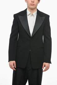 FERRAGAMO フェラガモ ジャケット 0761935WO NR メンズ WOOL SLIM FIT BLAZER WITH SATIN PEAK LAPEL 【関税・送料無料】【ラッピング無料】 dk