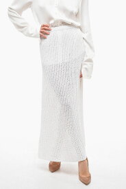 FERRAGAMO フェラガモ スカート 0761079CO WHT レディース KNIT SKIRT WITH DEEP SIDE SPLITS 【関税・送料無料】【ラッピング無料】 dk