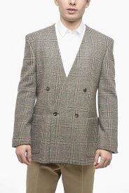 GUCCI グッチ ジャケット 697719ZAHJ2 9115 メンズ DOUBLE-BREASTED WOOL BLEND BLAZER WITH DISTRICT CHECK MOTIF 【関税・送料無料】【ラッピング無料】 dk