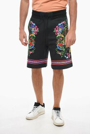 VERSACE ヴェルサーチ パンツ 74GAD3BGFS076G89 メンズ JEANS COUTURE FLORAL PRINTED GARDEN COTTON SHORTS 【関税・送料無料】【ラッピング無料】 dk