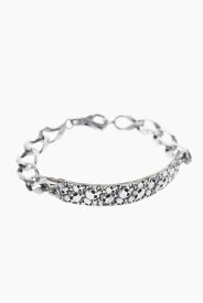 【5のつく日は全商品ポイント4倍】 QUINTO EGO キュントゥ エゴ ジュエリー BR168 000 レディース SILVER BAND BRACELET WITH SKULLS 【関税・送料無料】【ラッピング無料】 dk