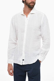 FAY フェイ シャツ NCMA146259T HTK B001 メンズ FRENCH COLLAR LINEN SHIRT 【関税・送料無料】【ラッピング無料】 dk