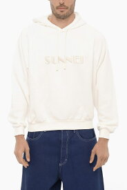 SUNNEI スンネイ トレーナー CRTWXJER043 JER010 DUST メンズ COTTON HOODIE WITH MAXI LOGO 【関税・送料無料】【ラッピング無料】 dk