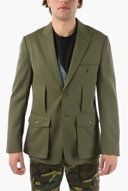 CHRISTIAN DIOR ディオール ジャケット 213C251A4739C640 メンズ SINGLE-BREASTED ARMY BLAZER WITH FLAP PATCH POCKETS 【関税・送料無料】【ラッピング無料】 dk