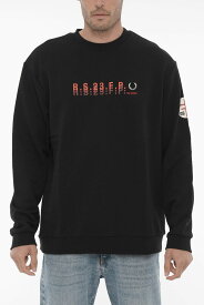 【本日0の付く日ポイント4倍!!】 RAF SIMONS ラフ シモンズ トレーナー SM4211-45CO 102 メンズ FRED PERRY FRONTAL PRINTED COTTON CREW-NECK SWEATSHIRT 【関税・送料無料】【ラッピング無料】 dk