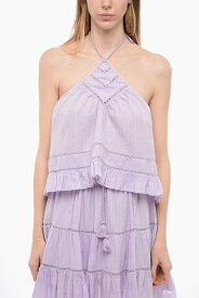 【本日5の付く日ポイント4倍!!】 ISABEL MARANT イザベル マラン トップス HT0042FAA1J55E86LC レディース ETOILE OFF-SHOULDER RUFFLED LISIO TOP WITH HALTER NECK 【関税・送料無料】【ラッピング無料】 dk