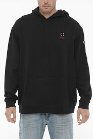 RAF SIMONS ラフ シモンズ トレーナー SM4213-45CO 102 メンズ FRED PERRY COTTON HOODIE WITH LOGO-APPLICATION 【関税・送料無料】【ラッピング無料】 dk