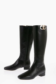 VALENTINO バレンチノ ブーツ 2W2S0FT9WUI 0NO レディース LEATHER BOOTS WITH LOGO DETAIL 【関税・送料無料】【ラッピング無料】 dk