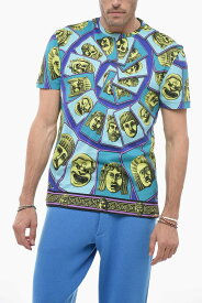 VERSACE ヴェルサーチ トップス 10066621A070445G540 メンズ CREW NECK THE MASK COTTON T-SHIRT 【関税・送料無料】【ラッピング無料】 dk