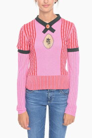 CORMIO コルミオ ニットウェア KIRBY PINK レディース CABLE-KNIT COTTON BLEND KIRBY SWEATER WITH EMBROIDERED TULLE 【関税・送料無料】【ラッピング無料】 dk