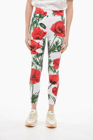 【本日0の付く日ポイント4倍!!】 DOLCE&GABBANA ドルチェ&ガッバーナ パンツ FTCP4TFSG5ZHA3VN レディース FLORAL PATTERNED POPPY LEGGINGS WITH ANKLE ZIPS 【関税・送料無料】【ラッピング無料】 dk