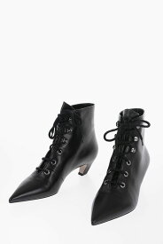 CHRISTIAN DIOR ディオール ブーツ KCI404LAB 900 レディース POINTED LACE-UP LEATHER BOOTIES HEEL 4CM 【関税・送料無料】【ラッピング無料】 dk