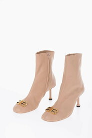 BALENCIAGA バレンシアガ ブーツ 722311 WBCW1 9009 レディース LEATHER GROUPIE BOOTIES WITH LOGO STATEMENT 【関税・送料無料】【ラッピング無料】 dk