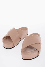 STELLA MCCARTNEY ステラ マッカートニー フラットシューズ 810107 レディース VEGAN LEATHER LOGOED CRISS-CROSS SLIDES 【関税・送料無料】【ラッピング無料】 dk