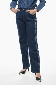 【本日5の付く日ポイント4倍!!】 STELLA MCCARTNEY ステラ マッカートニー デニム 600453 S0H10 4004 レディース STRAIGHT FIT DARK WASH DENIMS WITH SIDE LOGOED BANDS 22CM 【関税・送料無料】【ラッピング無料】 dk