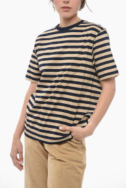 【本日5の付く日ポイント4倍!!】 CIRCOLO 1901 チルコロ1901 トップス FD2776 005 レディース TWO-TONE AWNING STRIPD CREW-NECK T-SHIRT 【関税・送料無料】【ラッピング無料】 dk