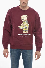 【楽天スーパーSALE!!15000円以上1000円OFFクーポン対象】 MARKET マーケット トレーナー 396000853 MAROON メンズ TEDDY BEAR PRINTED FLEECED-COTTON CREW-NECK SWEATSHIRT 【関税・送料無料】【ラッピング無料】 dk