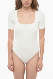 COURREGES クレージュ トップス 223MBD043FI0021 0001 レディース SHORT SLEEVE RIBBED BODYSUIT WITH SQUARED NECKLINE 【関税・送料無料】【ラッピング無料】 dk