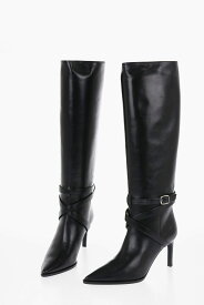 CELINE セリーヌ ブーツ 351363314C 38NO レディース LEATHER KNEE-HIGH BOOTS WITH ANKLE STRAP 8CM 【関税・送料無料】【ラッピング無料】 dk