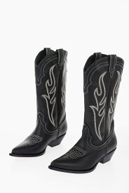 SONORA ブーツ SAN353BKSWASJ03W BLACK_WHITE レディース LEATHER SANTA FE WESTERN BOOTS WITH CONTRASTING STITCHINGS 【関税・送料無料】【ラッピング無料】 dk