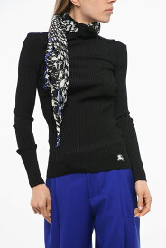 バーバリー BURBERRY セーター ニットウェア レディース Knitwear TURTLENECK SWEATER WITH SCARF DETAIL 8081169 A1189 BLACK 関税 送料無料 ラッピング無料 2020SS dk