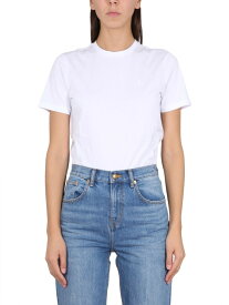 【本日5の付く日ポイント4倍!!】 TORY BURCH トリー バーチ ホワイト WHITE Tシャツ レディース 春夏2023 285212 【関税・送料無料】【ラッピング無料】 el