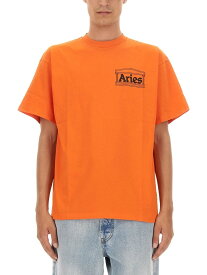 ARIES アリーズ オレンジ ORANGE Tシャツ メンズ 秋冬2023 303326 【関税・送料無料】【ラッピング無料】 el