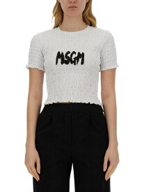 MSGM エムエスジーエム ホワイト WHITE Tシャツ レディース 春夏2024 312954 【関税・送料無料】【ラッピング無料】 el