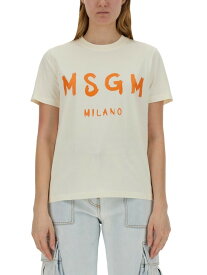 MSGM エムエスジーエム ホワイト WHITE Tシャツ レディース 春夏2024 318241 【関税・送料無料】【ラッピング無料】 el