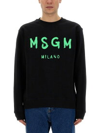 【5のつく日は全商品ポイント4倍】 MSGM エムエスジーエム ブラック BLACK トレーナー メンズ 春夏2024 317358 【関税・送料無料】【ラッピング無料】 el