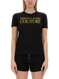 【本日5の付く日ポイント4倍!!】 VERSACE JEANS COUTURE ヴェルサーチェ・ジーンズ・クチュール ブラック BLACK Tシャツ レディース 春夏2024 322370 【関税・送料無料】【ラッピング無料】 el