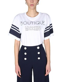 【楽天スーパーSALE!!15000円以上1000円OFFクーポン対象】 BOUTIQUE MOSCHINO ブティック モスキーノ ホワイト WHITE Tシャツ レディース 春夏2022 224911 【関税・送料無料】【ラッピング無料】 el