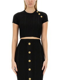 【本日5の付く日ポイント4倍!!】 BALMAIN バルマン ブラック BLACK トップス レディース 春夏2024 312483 【関税・送料無料】【ラッピング無料】 el