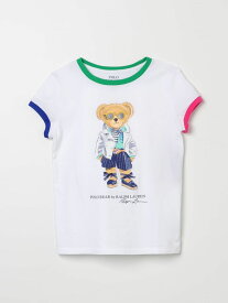 POLO RALPH LAUREN ポロ・ラルフローレン ホワイト White Tシャツ ガールズ 春夏2024 313925999001 【関税・送料無料】【ラッピング無料】 gi